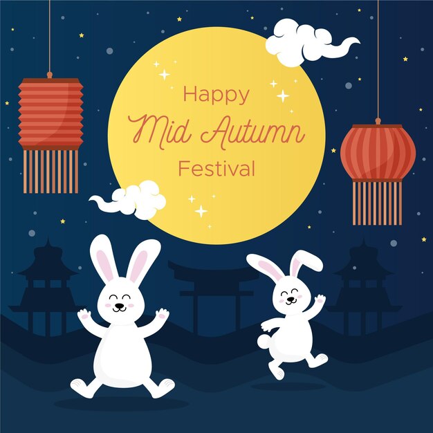 Mid-autumn festival illustration