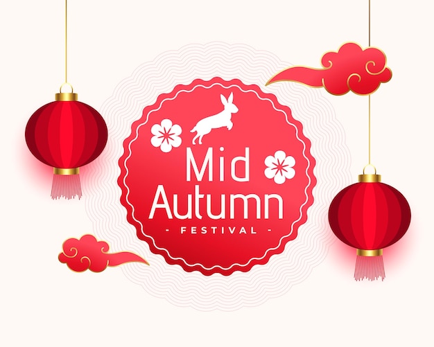 Mid autumn festival seasonal background design