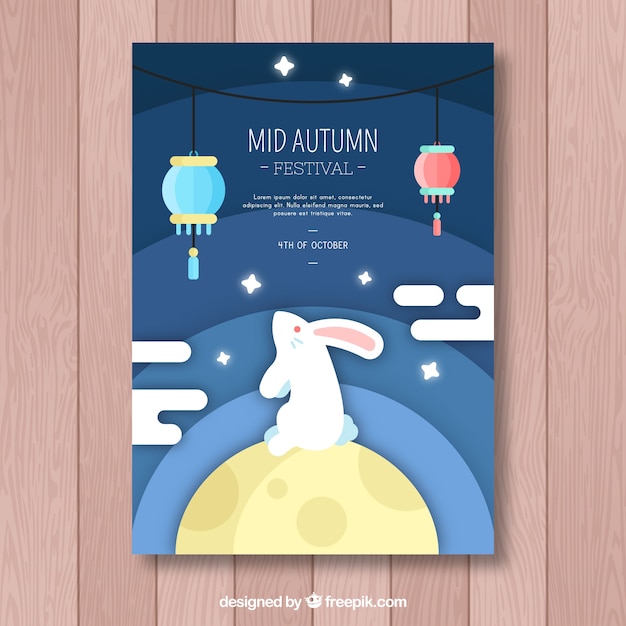 Free Vector mid autumn festival