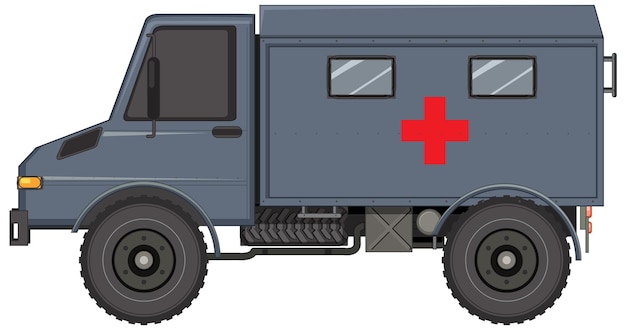 Free Vector military medic vehicle on white background