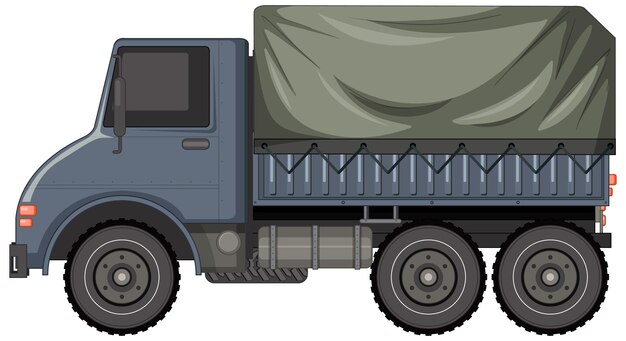 Military vehicle on white background