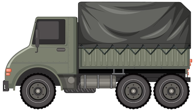 Free vector military vehicle on white background