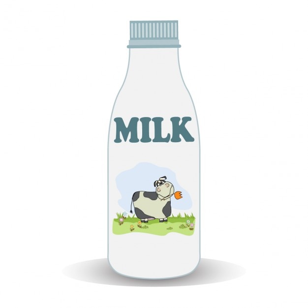 Free Vector milk bottle