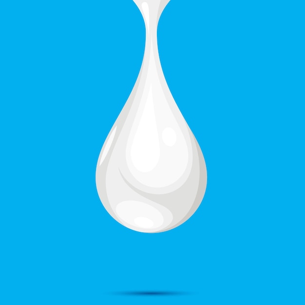 Milk drop  illustration.