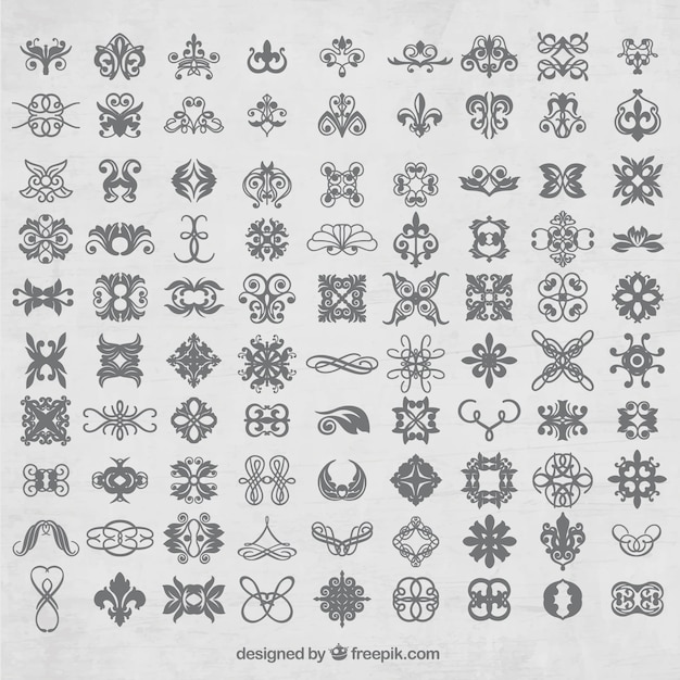 Free Vector mini ornaments pack