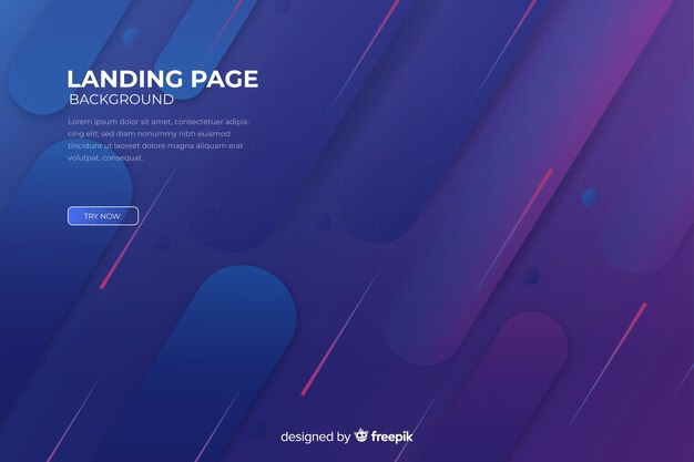 Minimal abstract landing page