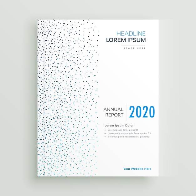 Free Vector minimal annual report brochure design with blue dots