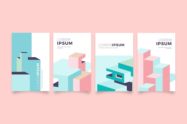 Free Vector minimal architecture covers pack