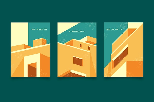 Free Vector minimal architecture covers template