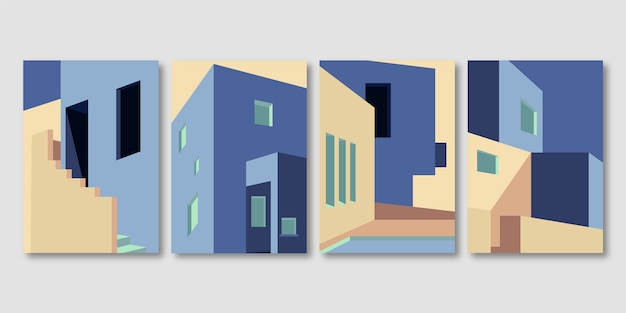 Free Vector minimal architecture covers