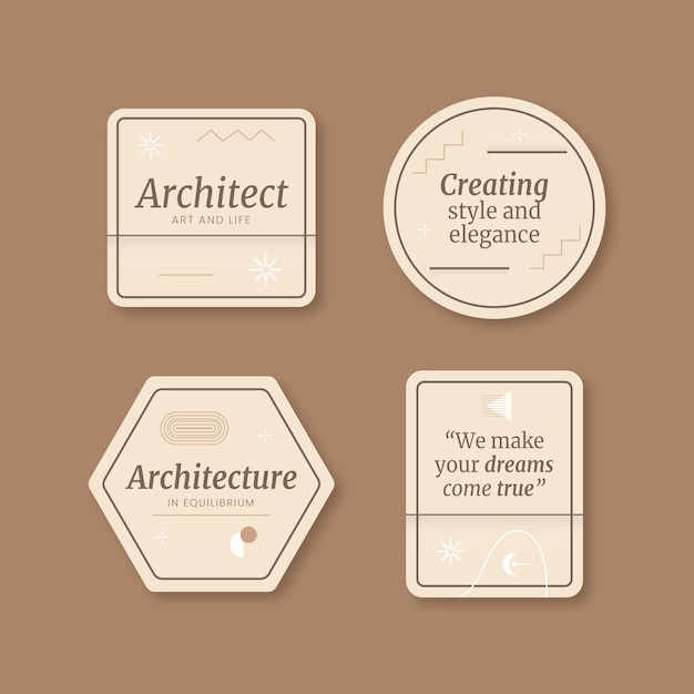 Minimal architecture project labels set