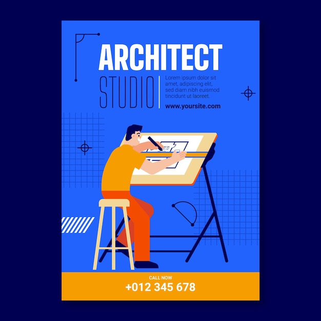 Minimal architecture project poster