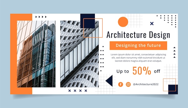 Minimal architecture project sale banner