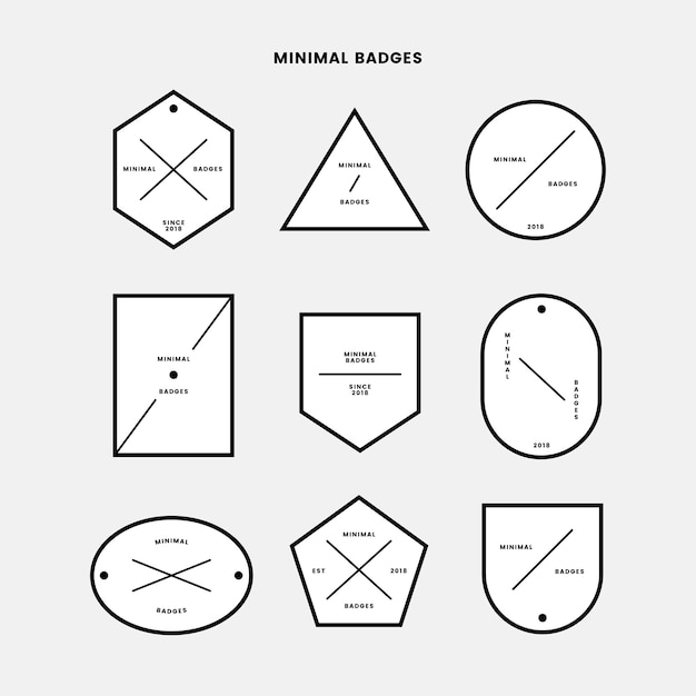 Minimal badge set