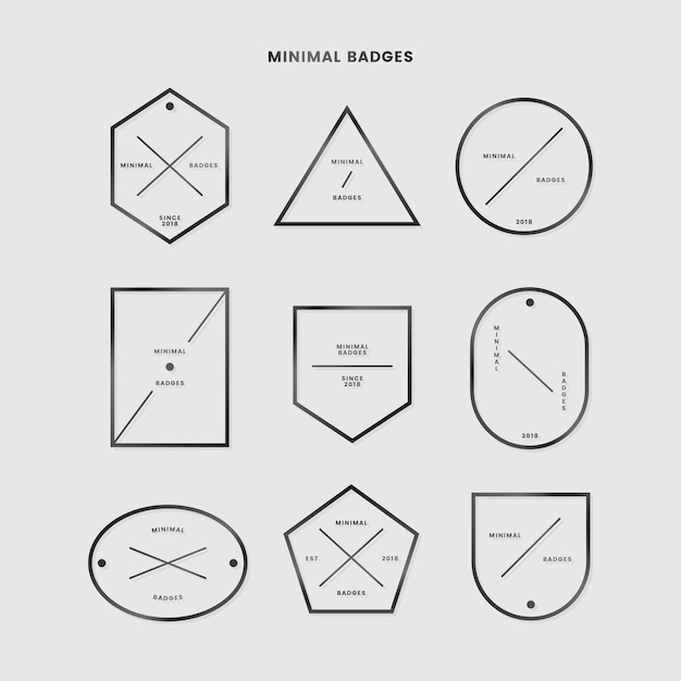 Minimal badge set