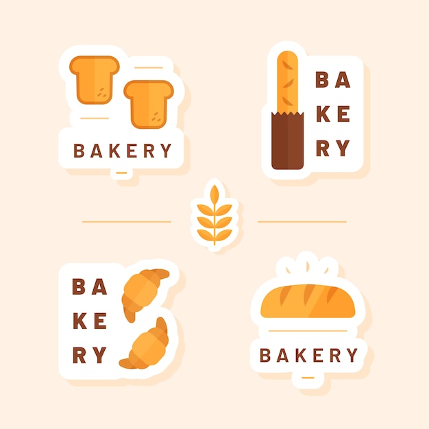 Minimal bakery shop labels template