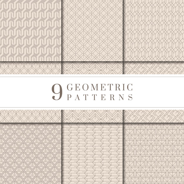 Minimal beige geometric pattern collection