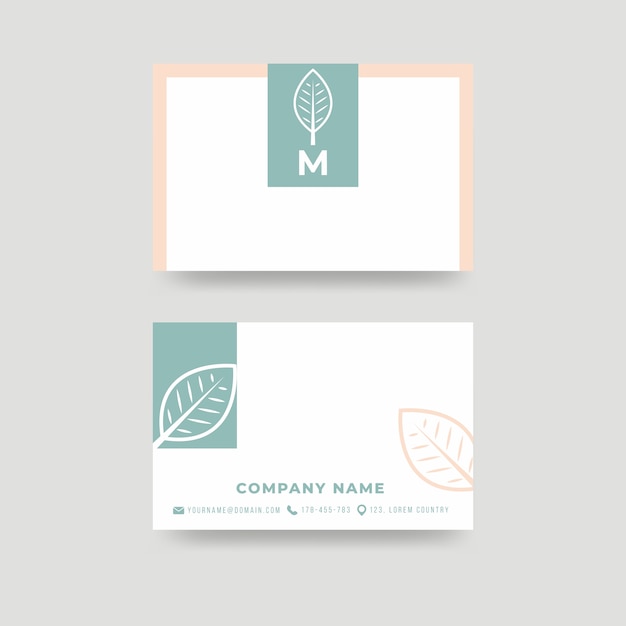 Minimal business card template layout