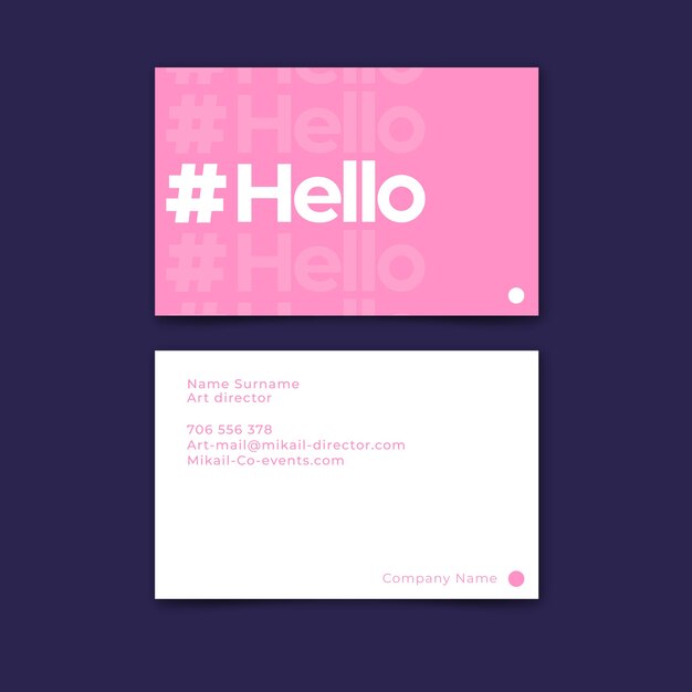 Minimal business card template