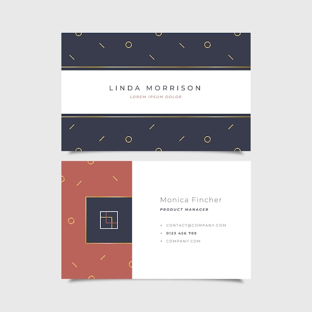 Free Vector minimal business card