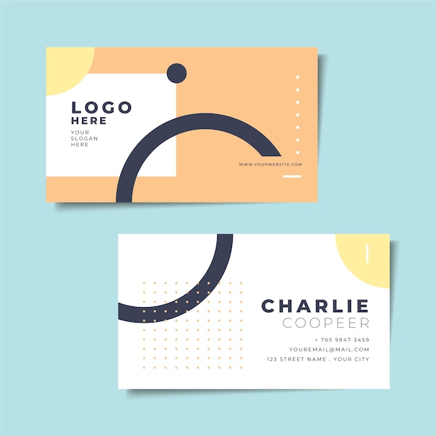 Free Vector minimal business card