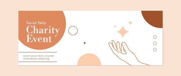 Minimal charity event facebook cover