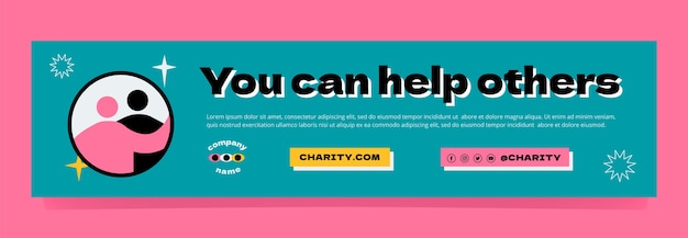 Minimal charity event twitch banner