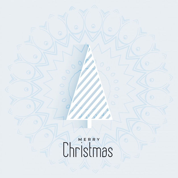 Free Vector minimal christmas greeting with geometric tree design