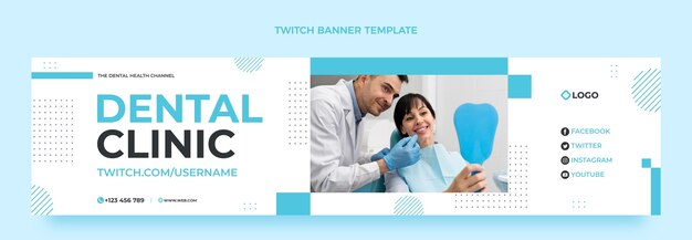 Minimal dental clinic twitch banner