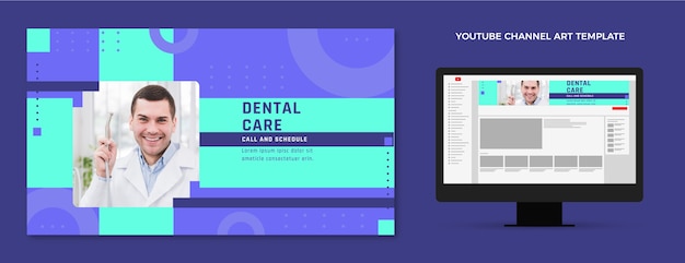 Minimal dental clinic youtube channel art