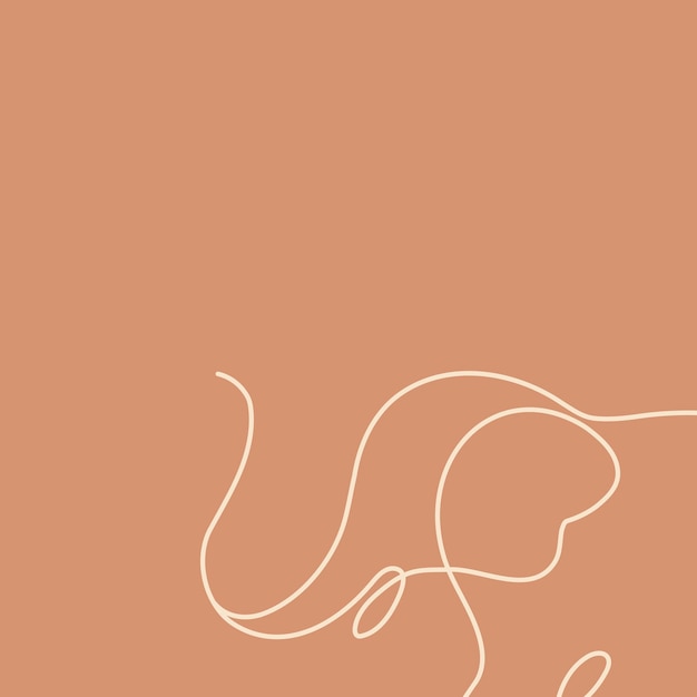 Free vector minimal elephant brown background vector