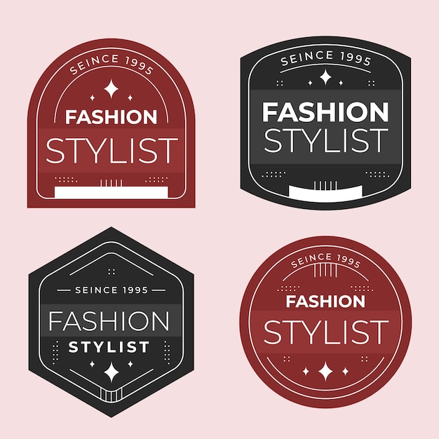 Minimal fashion stylist labels template