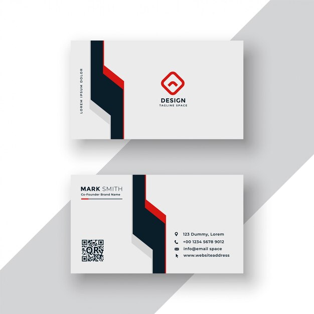 Minimal geometric business card design