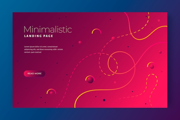 Free Vector minimal geometric landing page