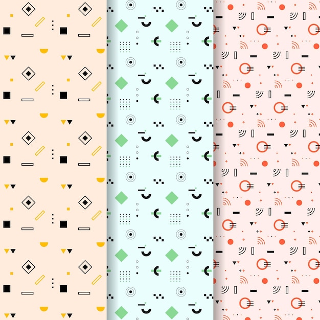 Free vector minimal geometric pattern collection theme