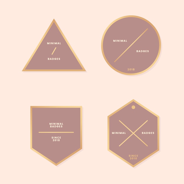 Minimal gold badge collection