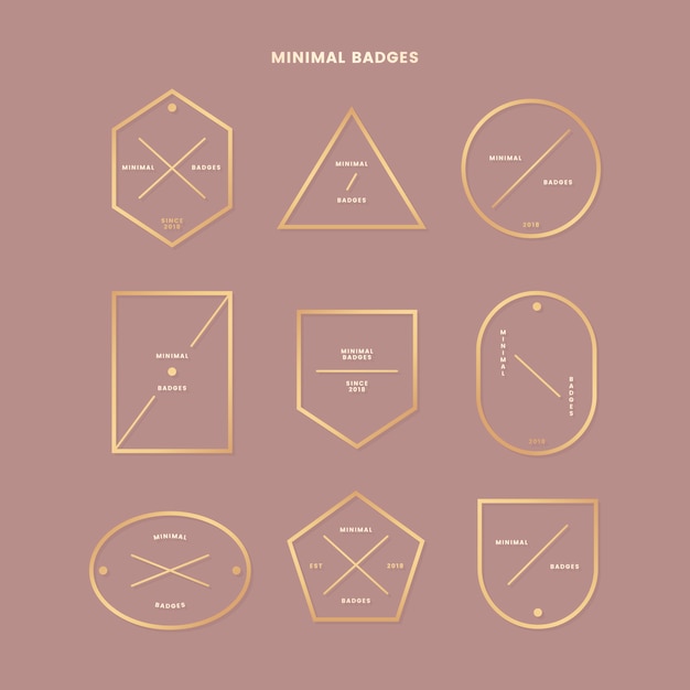 Minimal gold badge collection