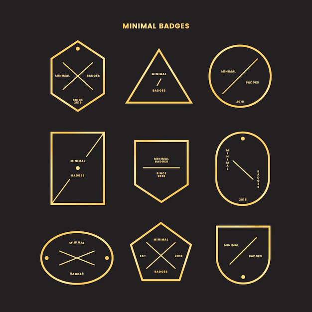 Minimal gold badge collection