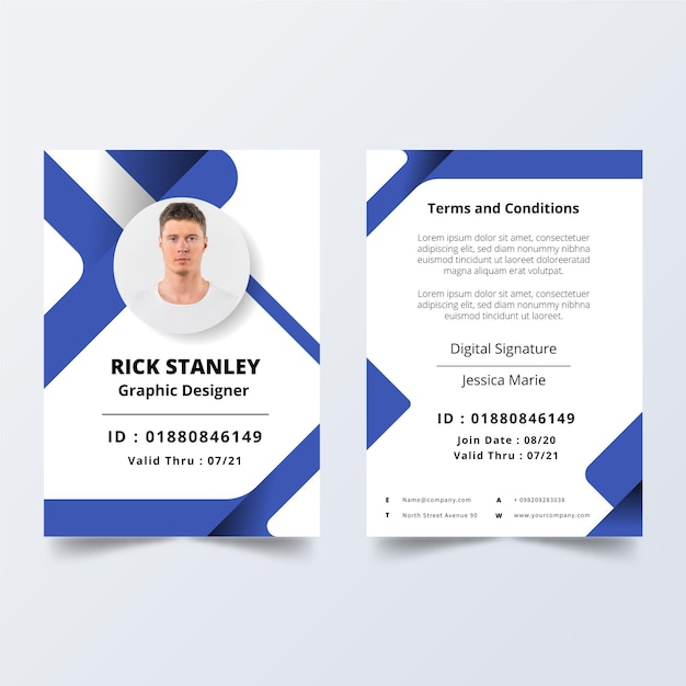 Minimal id cards template concept