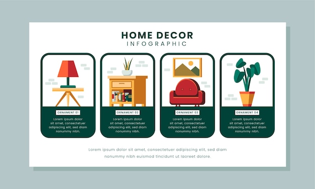 Minimal interior design infographic