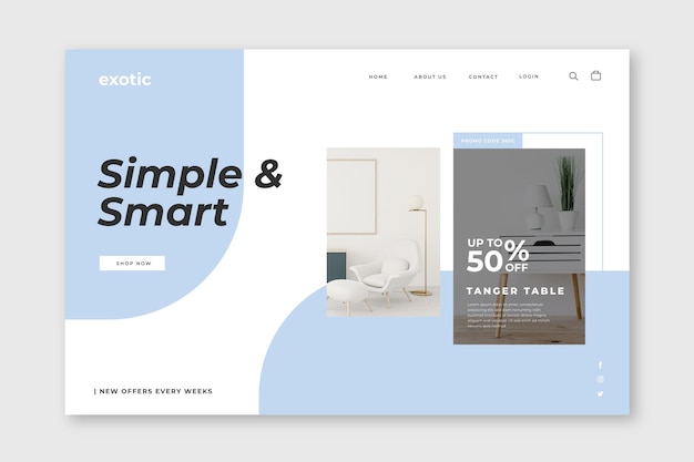 Minimal landing page template