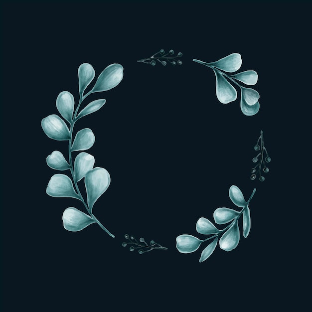 Minimal leaves frame illustration