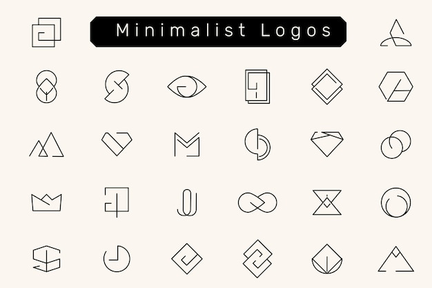 Free vector minimal logo designs set