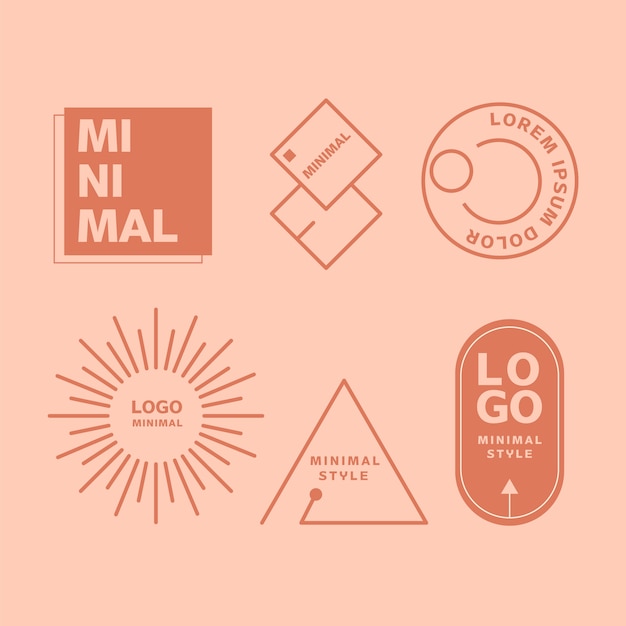 Minimal logo element collection in two colors