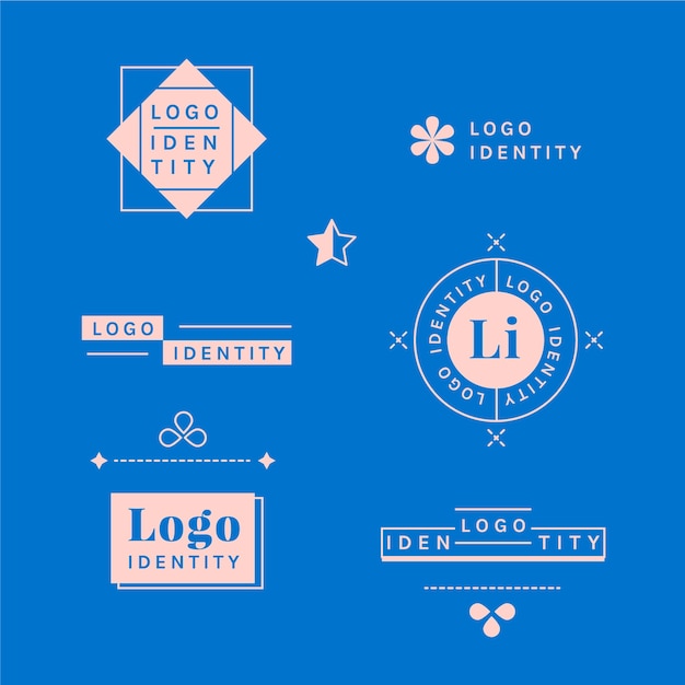 Minimal logo element pack in two colors