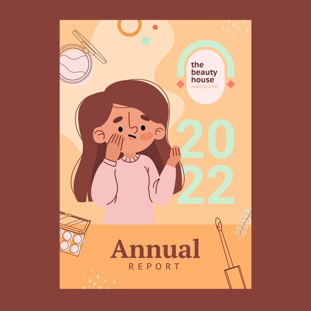 Minimal makeup artist annual report template