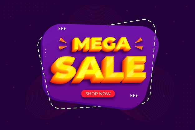 Minimal mega sale 3d design background