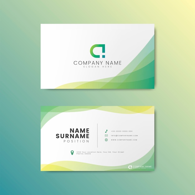 Minimal modern business card design 