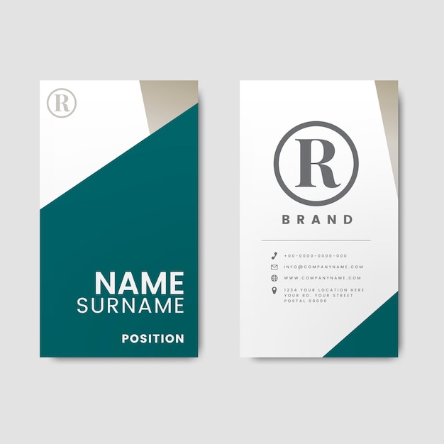 Minimal modern business card design 