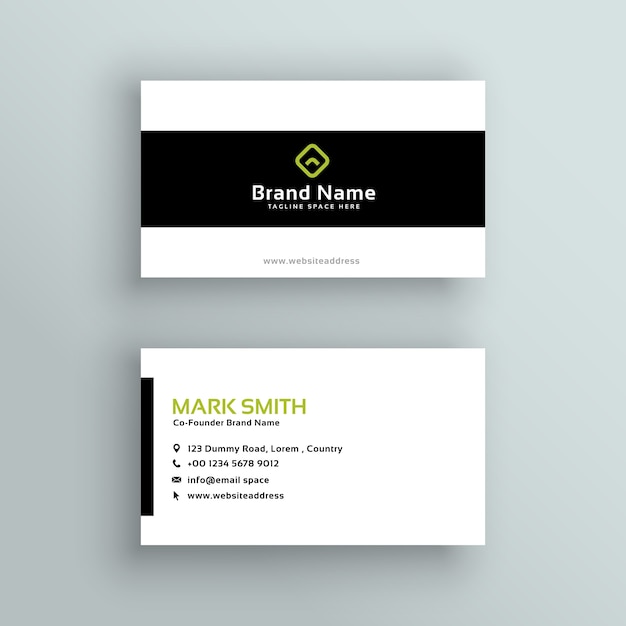 minimal modern business card template